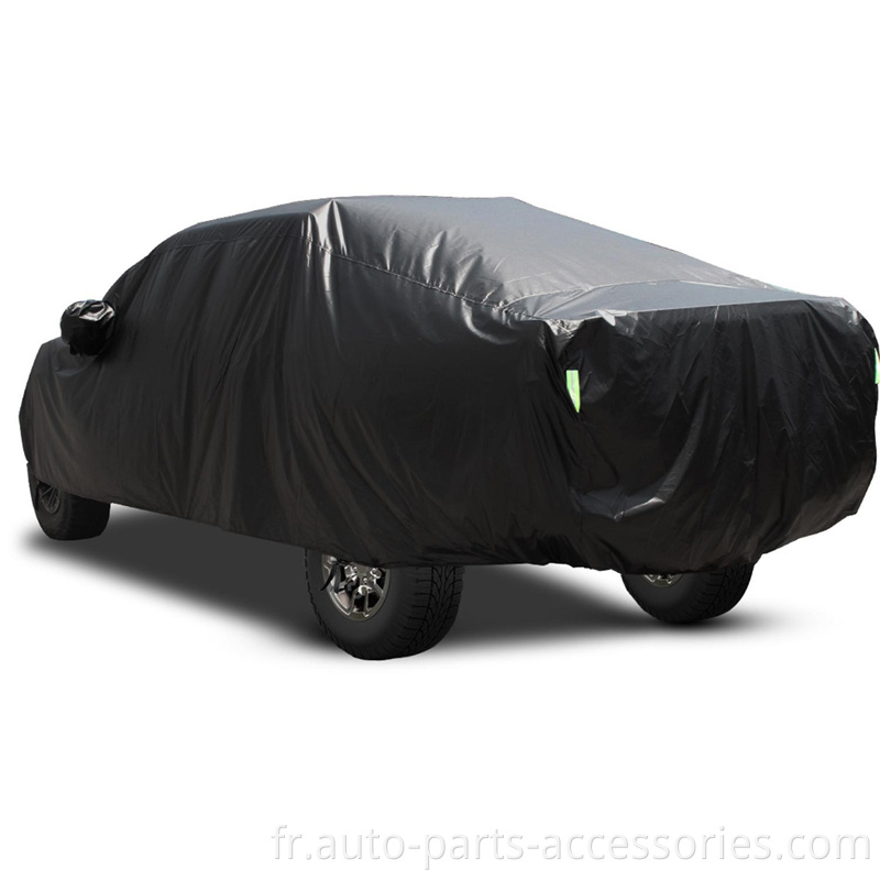 China Factory Low Moq Dust Duty Proof de la poussière en gros de Couverture de voiture imprimée personnalisée noire